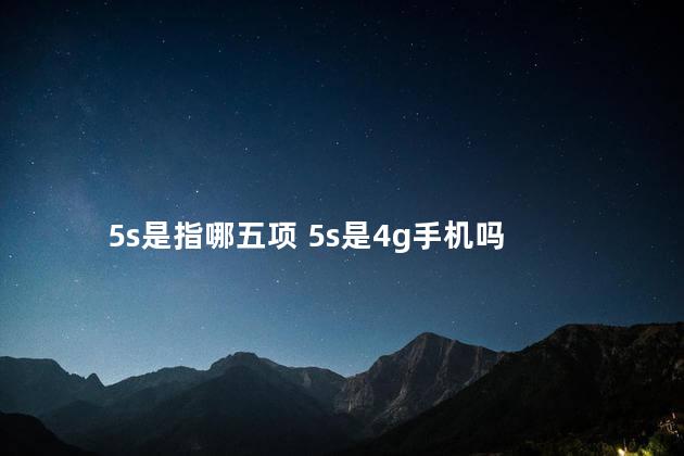 5s是指哪五项 5s是4g手机吗